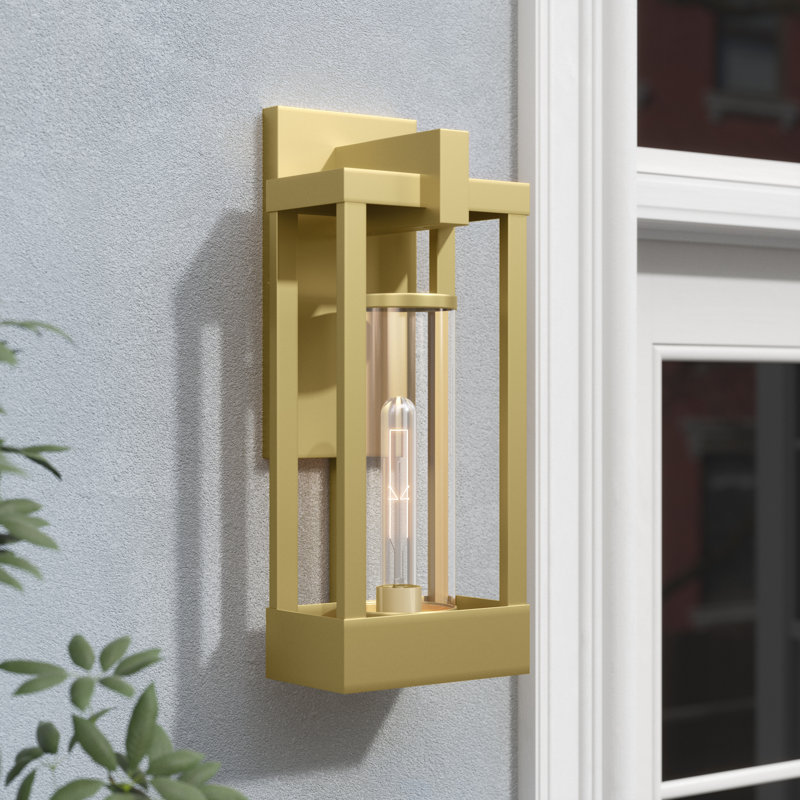 Trumble Wall Light, 20" H x 8" W x 7.13" D, Satin Brass