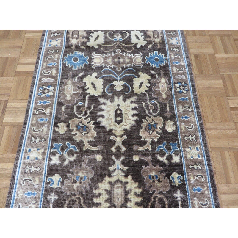 Greth One-of-a-Kind 3'1" X 8'1" Wool Area Rug in Brown
