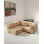 Canapé modulaire en L beige avec assise basse-803830585