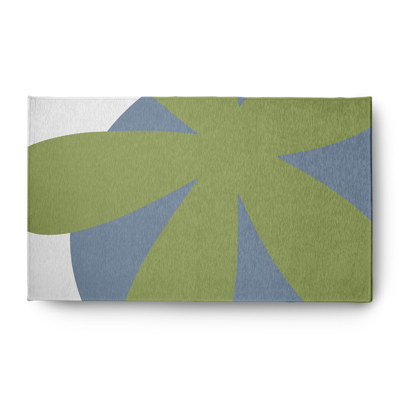 Chenille Floral Indoor / Outdoor Rug, Rectangle 3' x 5'