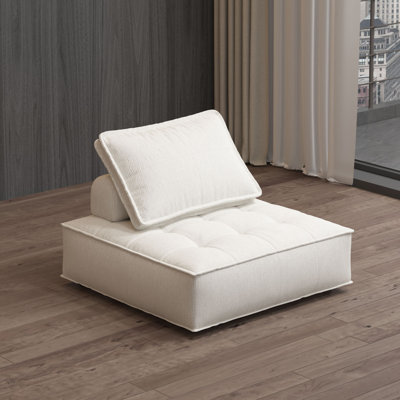 Wojcek Comfy Upholstered Single Modular Accent Chair