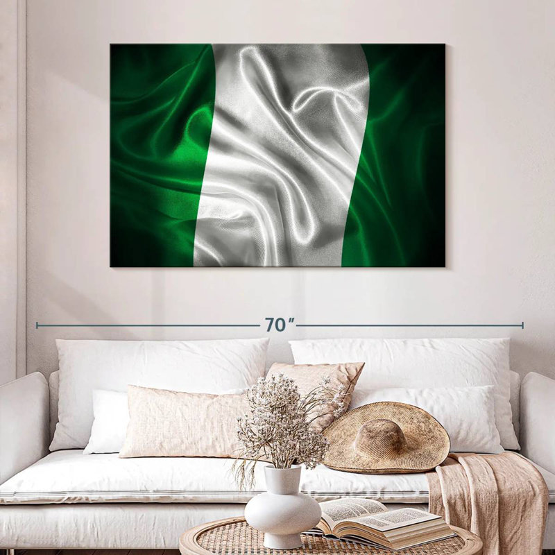 Vignette du drapeau nigérian, H 32 po x l 48 po