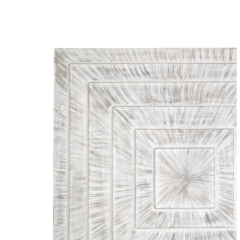 Broderick 72" Distressed White MDF Wall Panel