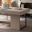 Bureau blanc et blanc en acier manufacturé + acier avec 3 tiroirs-910538769