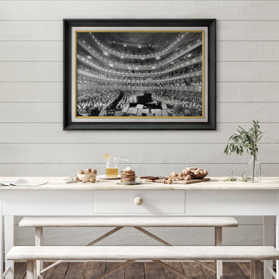 «Grand Theatre Orchester», œuvre de photo historique en noir et blanc, images de salon, impression sur toile encadrée.