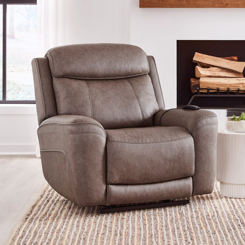 Fauteuil inclinable électrique Power Lift avec chaleur et massage, Sydney Brunette Polyester Blend