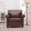 Élégant canapé 1 place avec coussin détachable et détails cloutés
