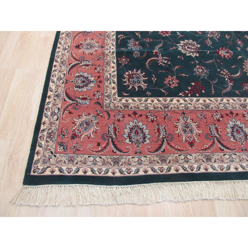 Tapis oriental vert et vert pak-persan