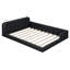 Grand lit plateforme tapissier avec 2 lampes de lecture-653460954