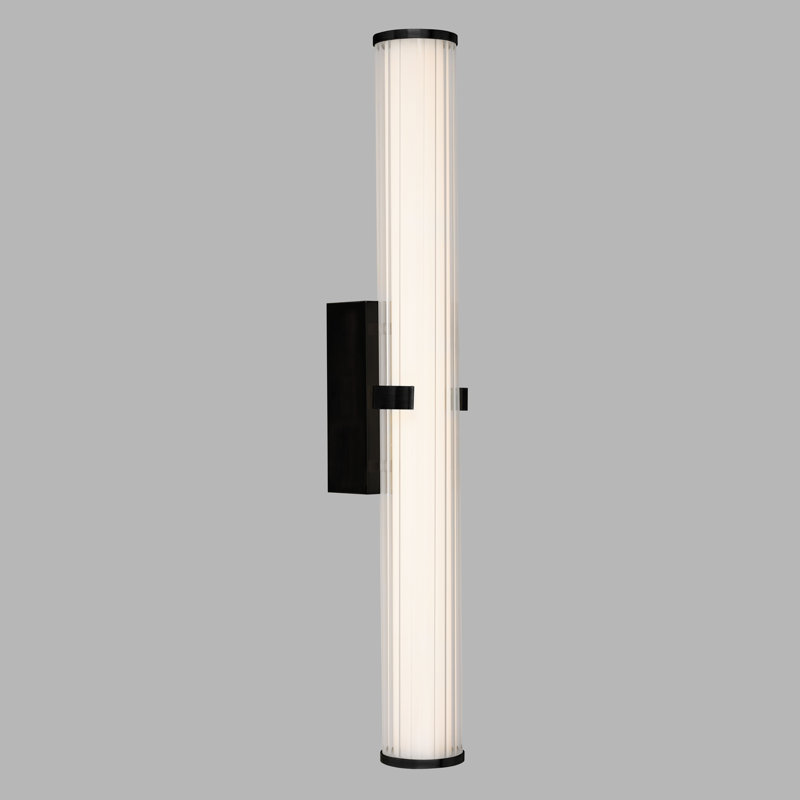 Kien Mild Steel LED Flush Mounted Sconce, Black