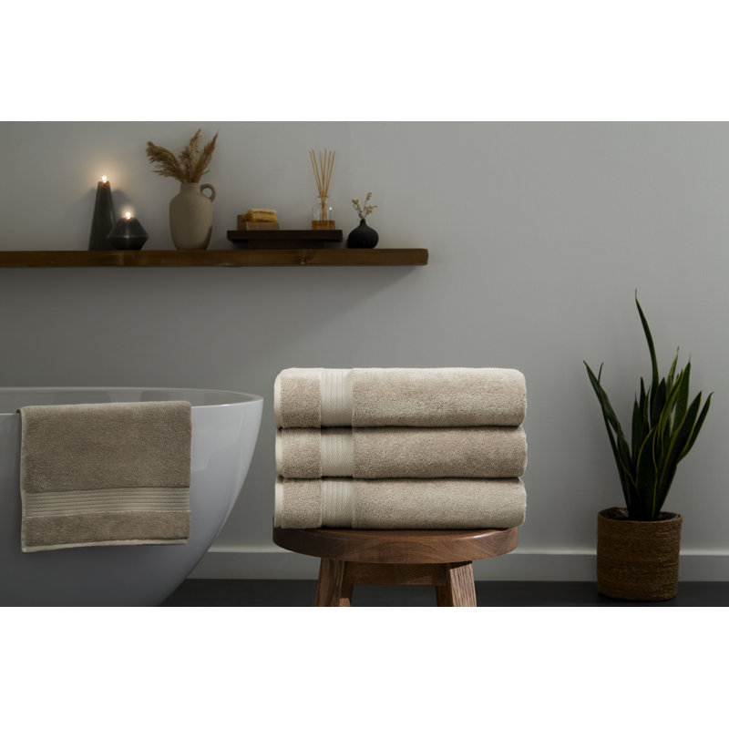 Ozdilek 4-Piece Bath Towels, 30x60 550GSM, 100% Turkish Cotton, Luxury Quick Dry, Extra Large, Fade-Resistant, Eco-Friendly, Lightweight, Spa Towel, Comfortable