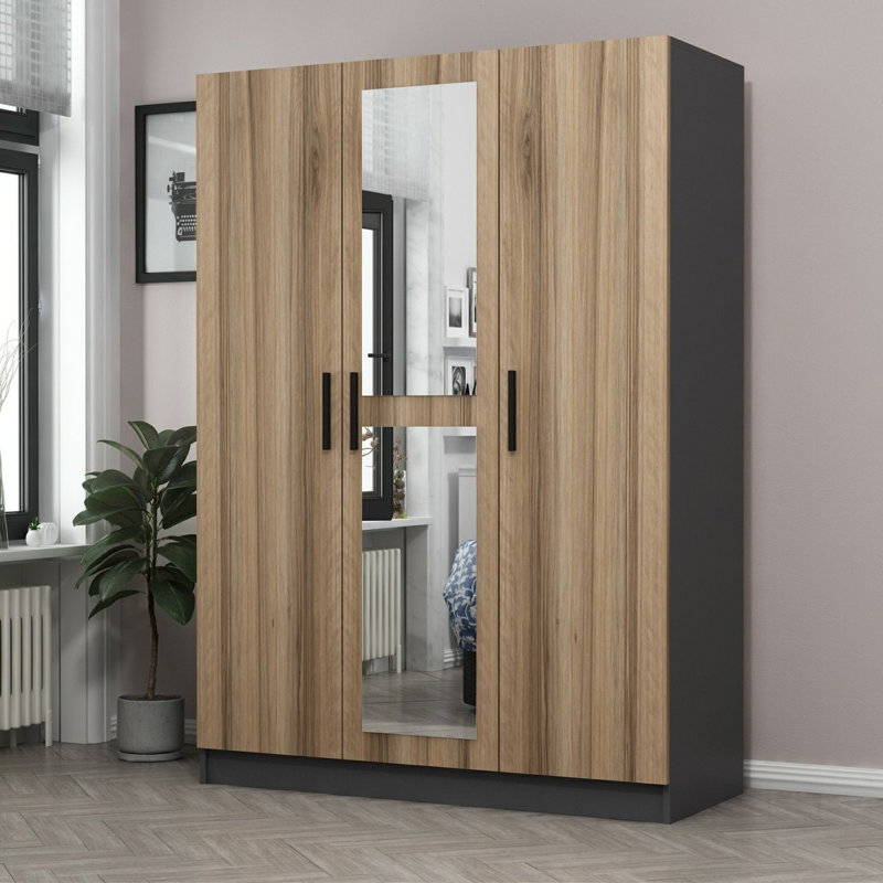 Armoire moderne en chêne, 53,1 po x 74,8 po x 20,5 po | 100% panneau de particules enduit de mélamine, épaisseur: 0,7 pouce | Solution de rangement élégante pour vêtements et accessoires | Conception élégante pour les espaces contemporains