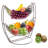 Prep & Savour Gunmetal Gray Metal 2-Tier Fruit and Vegetable Basket – Double Hammock Produce Storage Rack-1138786579