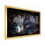 Noir et bleu liquide sur bleu - Peinture sur toile-67353143-67353148