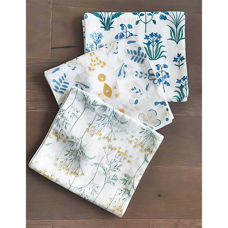 Botanical Floral Prints Multicolor Wildflowers Design Table Runner 13"W X 71"L