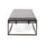 Velours gris foncé de 25 po avec structure en métal stable et cadre à plis d'aspect tendance,