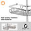 Adhesive Stainless Steel Shower Caddy