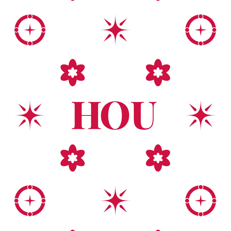 Coussin en polyester filé 20 pouces x 14 pouces Houston, Blanc / rose 