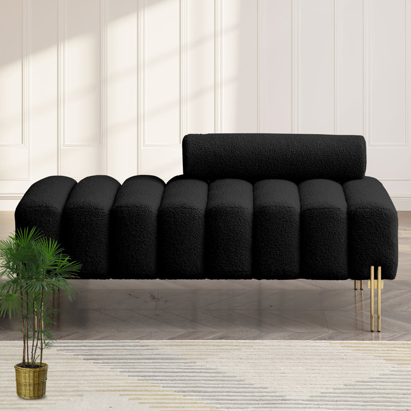 Rhyett Upholstered Bench, Black
