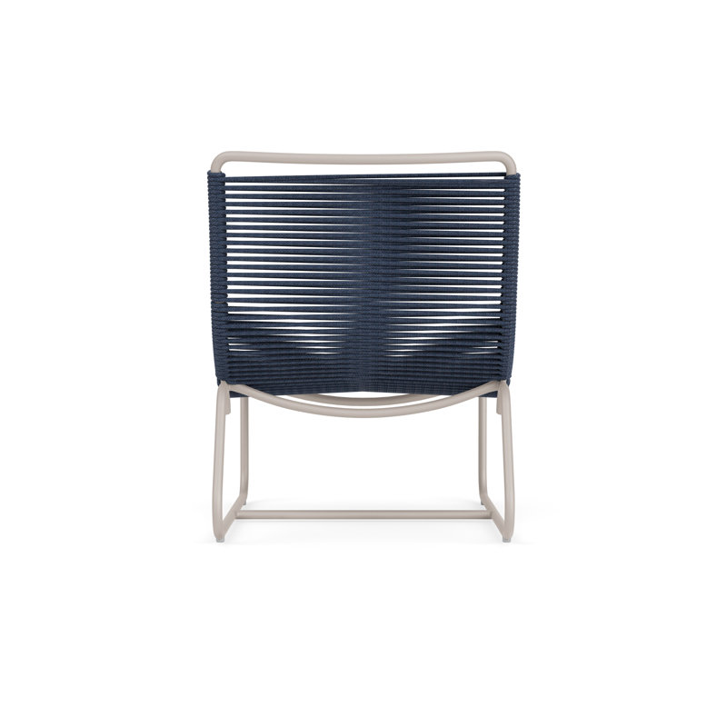 Walter Lamb Outdoor Lounge Chair, Dove Smooth/Marine