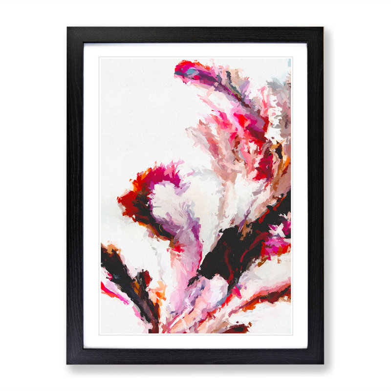 Challenge Of The Elements - Painting, 66cm H x 48cm W x 2cm D, Black Framed, White