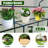 Portable Walk-In Greenhouse for Outdoors – 6 Shelves, Sturdy Steel Frame, Roll-Up Zippered Door with Anchors & Ropes, Mini Hot House (Green, 143×143×195cm)-123370173