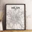 Milan City Map 1 Piece Wall Art-1800072069