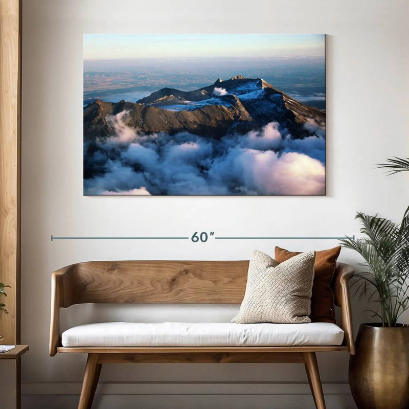 Alvord nuageux, mont Ruapehu, H 32 po x l 48 po