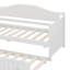 Lit de jour simple avec gigogne gigogne, structure de canapé-lit en bois avec support en lattes de bois