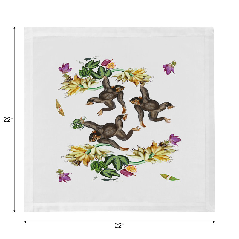 Swinging Monkeys Square Napkins