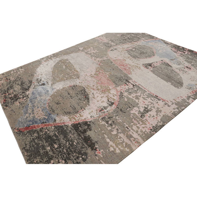 Handmade Silk and Wool Area Rug