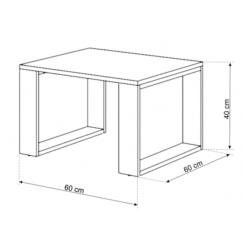 Nuallan Open Coffee Table, Oak wood