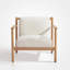 Chaise d'appoint rembourrée avec cadre en bois-119236251