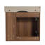 Meuble-lavabo mural de 24 po avec lavabo en céramique blanche durable et porte à fermeture en douceur, parfait pour les salles de bain modernes.