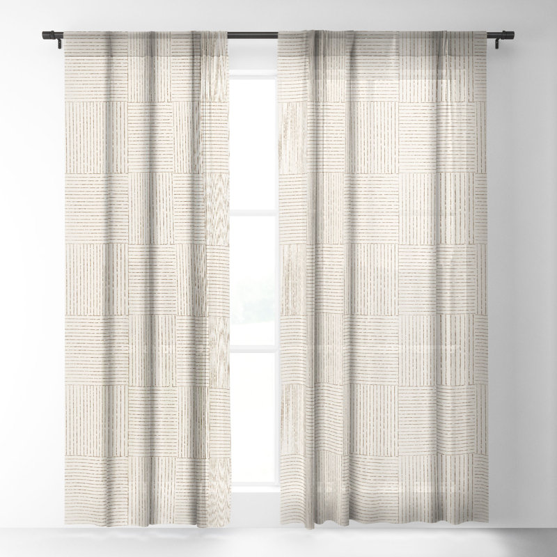 Rideau en polyester Bryken, L 50 po x L 96 po