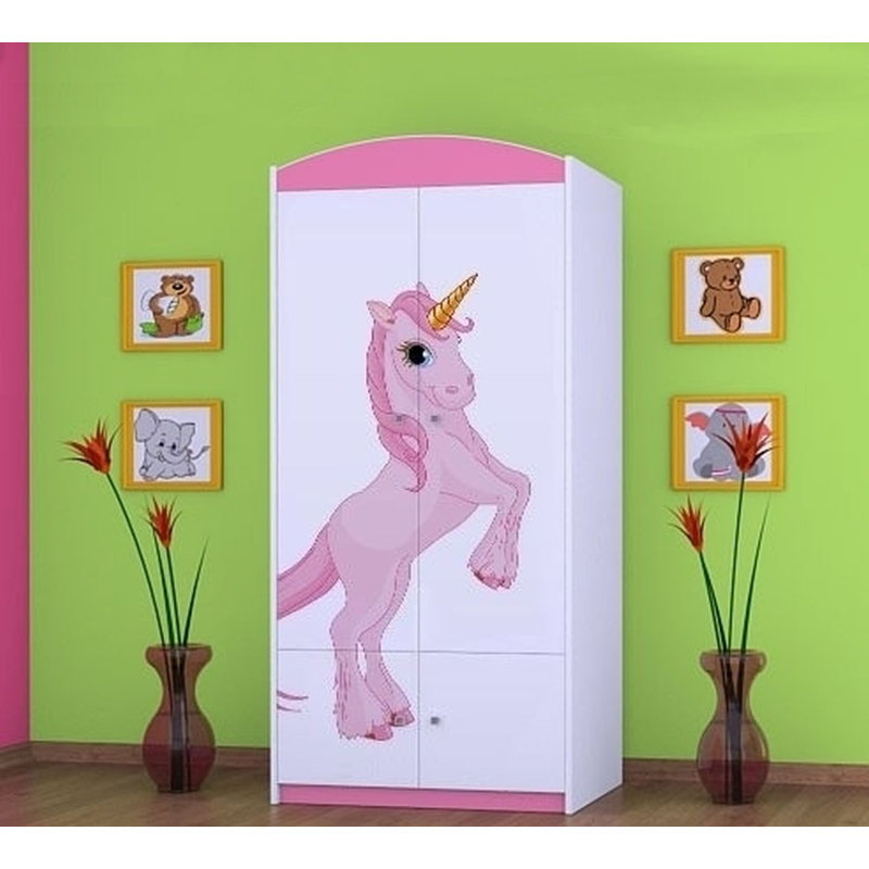 Gauthier 2 Door Wardrobe, Pink