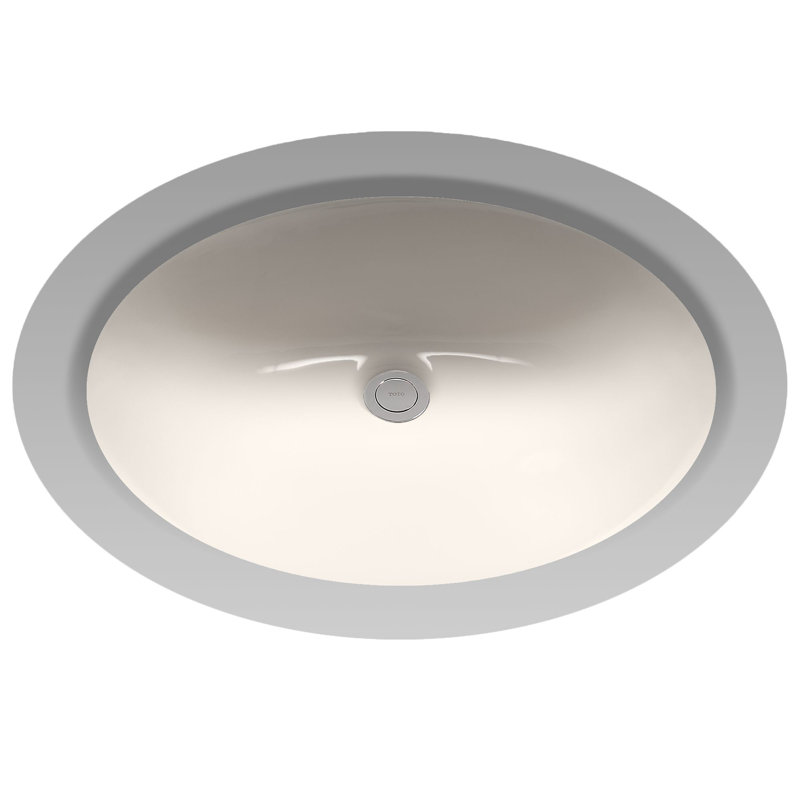 Rendezvous® Vitreous China Oval Undermount Bathroom Sink with Overflow, Sedona Beige