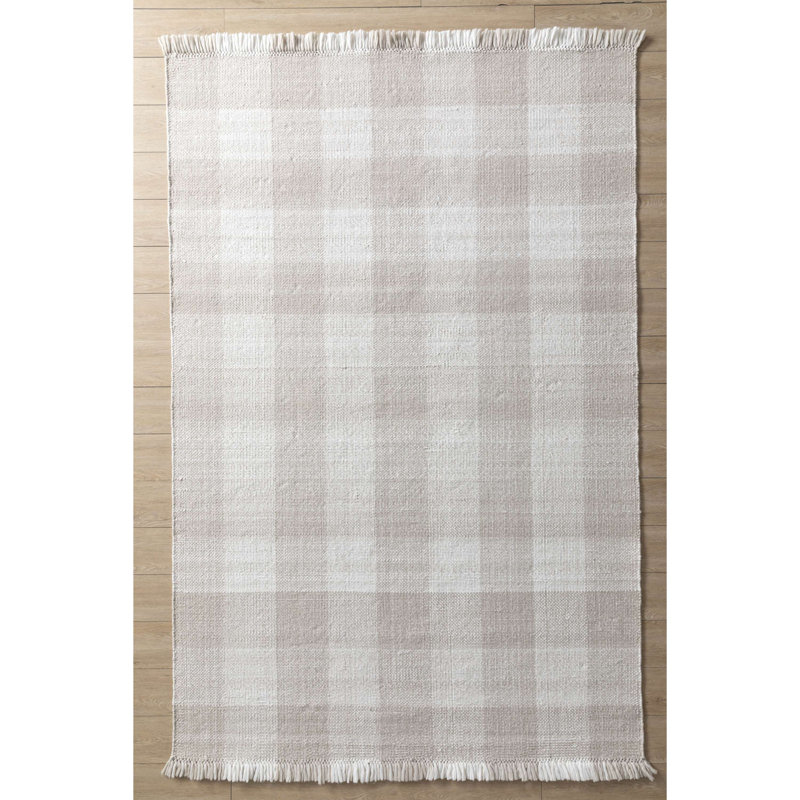 Flatweave PET Gingham Rug, Rectangle 2' x 3'
