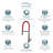 Transolid Bell'arte Pull Down Kitchen Faucet-48275745