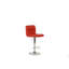Tabouret de bar en rouge, chrome