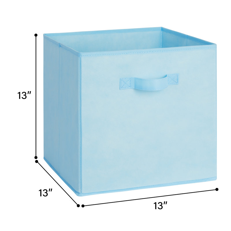 Ensemble de 6 cubes de rangement en tissu, H 13 po x l 13 po x P 13 po, Multi-couleur