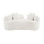 Causeuse incurvée de 66,93 pouces avec éponge à compression complète, tissu en velours de peluche, canapé compact sans assemblage pour les petits espaces, capacité de 350 lb-260908833