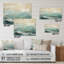 «Modern Coastal Beige and Blue River I», art mural acrylique océan côtier moderne-1183558312