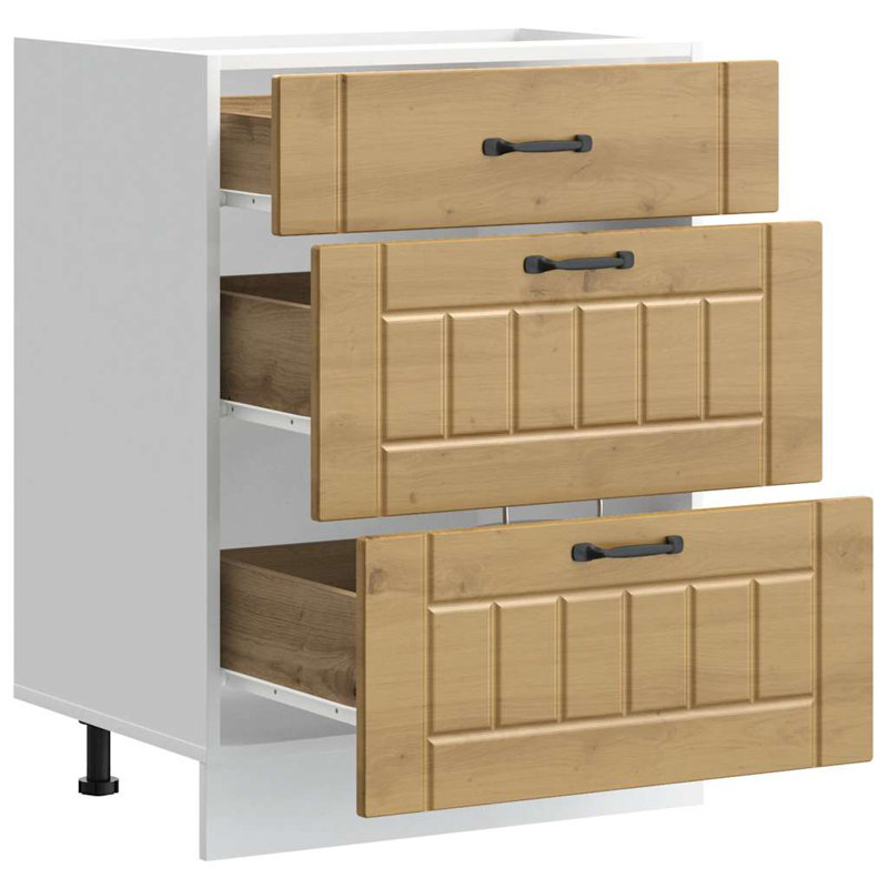 Atsabe Standard Base Cabinet, Artisan Oak, 81.5cm H x 60cm W x 46cm D