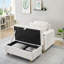 Canapé simple confortable avec coussins, repose-pieds et espaces de rangement, idéal pour la détente et l'organisation dans n'importe quelle pièce-896501720