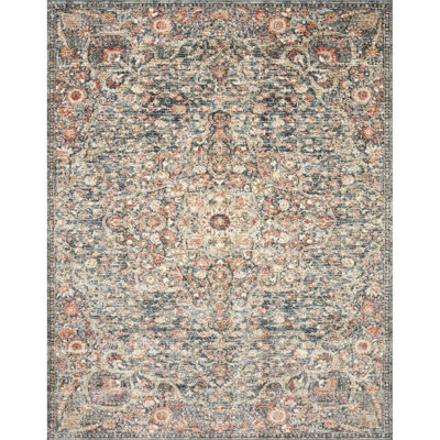 Woodcliff Oriental Navy/Red Area Rug