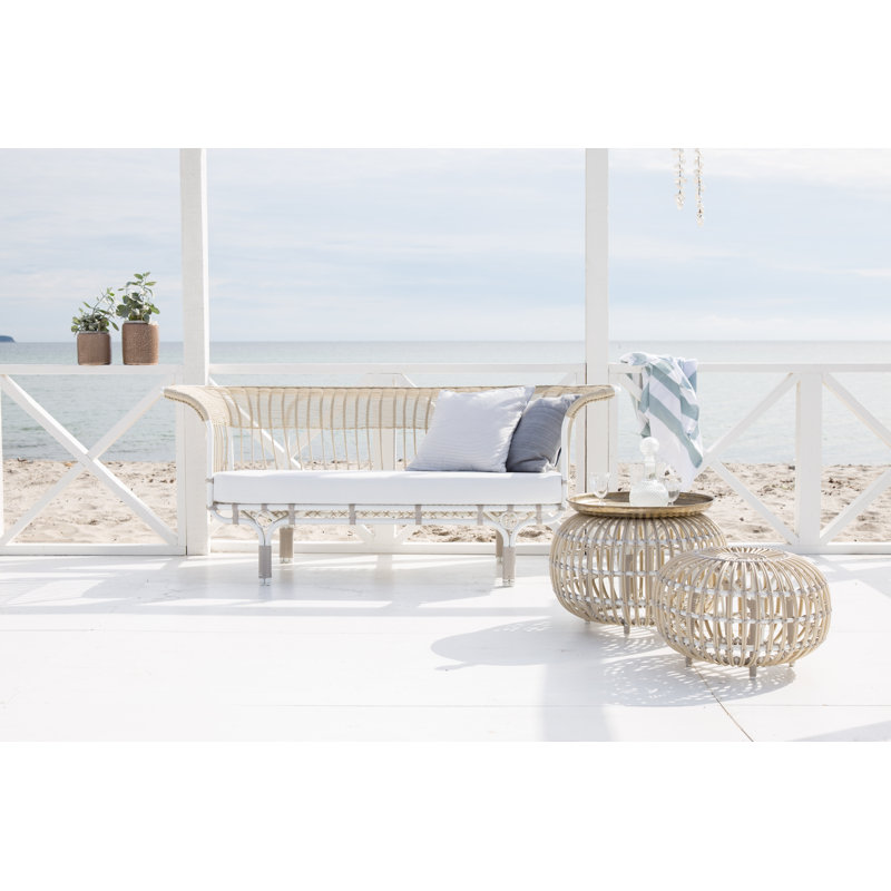 Franco Albini Large Outdoor Ottoman, Dove White