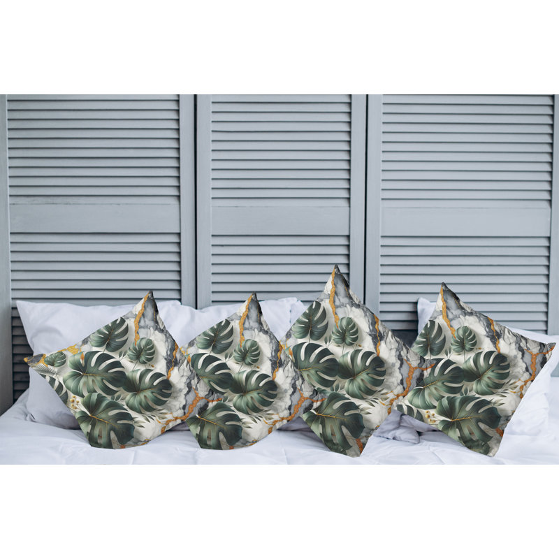 Fabric Reversible Throw Pillow, 16"H x 16"W