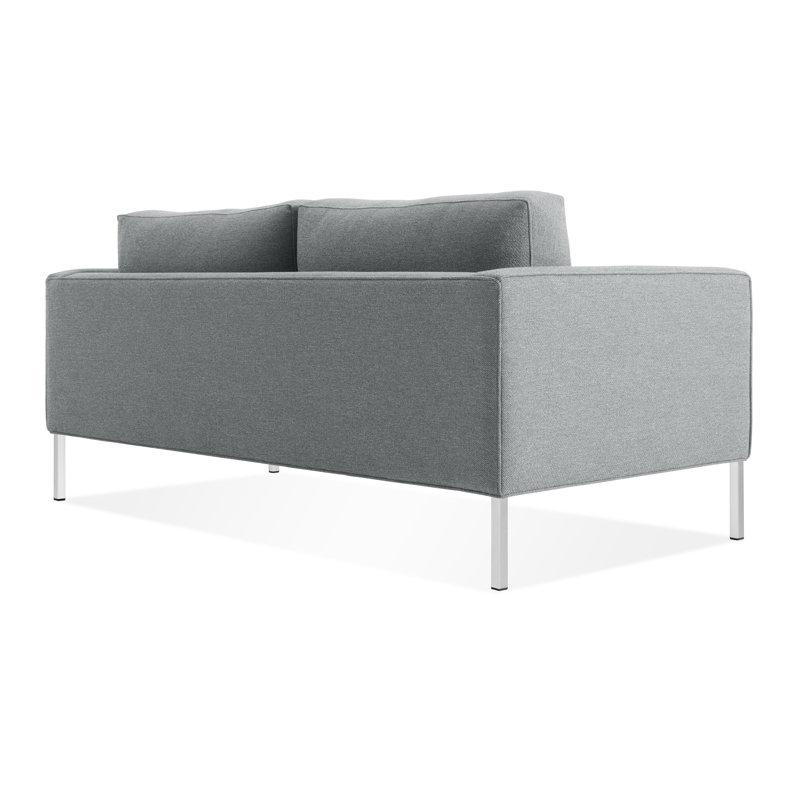 Paramount Sofa, Sanford Ceramic Crossweave, Stainless Steel, 32" H x 95" W x 34" D