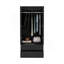 Armoire 2 tiroirs Austin, double porte, tringle - noir-1266633598
